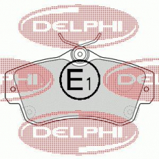 LP1522 DELPHI Комплект тормозных колодок, дисковый тормоз
