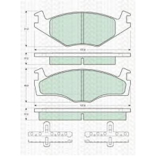 8110 10022 TRIDON Brake pads - front