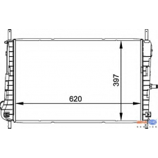 8MK 376 764-131 HELLA Радиатор, охлаждение двигателя