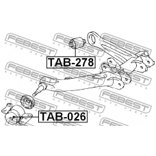 TAB-278 FEBEST Подвеска, рычаг независимой подвески колеса