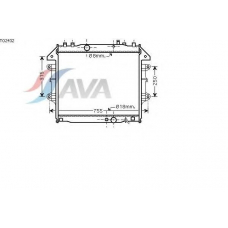 TO2432 GERI Радиатор, охлаждение двигател