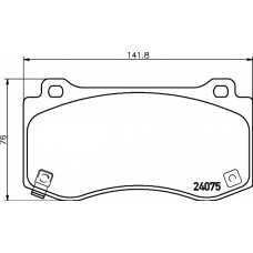 8DB 355 014-201 HELLA PAGID Комплект тормозных колодок, дисковый тормоз