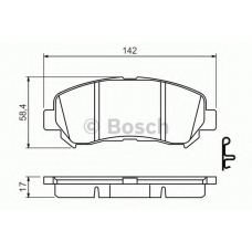 0 986 494 501 BOSCH Комплект тормозных колодок, дисковый тормоз