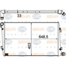 8MK 376 756-701 HELLA Радиатор, охлаждение двигателя