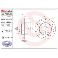 08.7627.1X BREMBO Тормозной диск