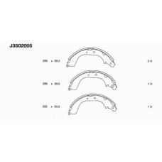 J3502005 NIPPARTS Комплект тормозных колодок