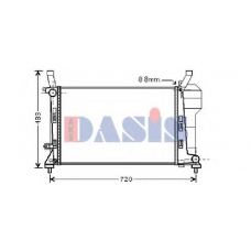 120076N AKS DASIS Радиатор, охлаждение двигателя