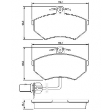 0 986 494 042 BOSCH Комплект тормозных колодок, дисковый тормоз