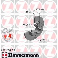 600.3220.20 ZIMMERMANN Тормозной диск