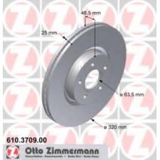 610.3709.00 ZIMMERMANN Тормозной диск