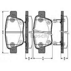 0 986 TB3 072 BOSCH Комплект тормозных колодок, дисковый тормоз