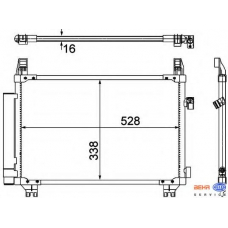 8FC 351 307-671 HELLA Конденсатор, кондиционер