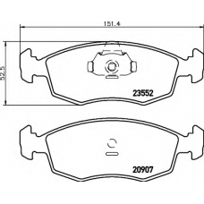 8DB 355 009-131 HELLA Комплект тормозных колодок, дисковый тормоз