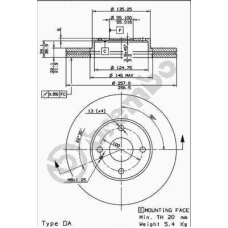 09.6771.14 BREMBO Тормозной диск