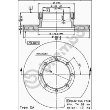 09.7322.10 BREMBO Тормозной диск