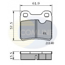 CBP0117 COMLINE Комплект тормозных колодок, дисковый тормоз