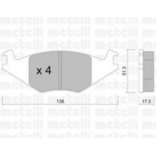22-0047-0 METELLI Комплект тормозных колодок, дисковый тормоз