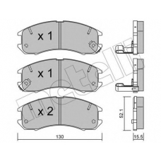 22-0068-0 METELLI Комплект тормозных колодок, дисковый тормоз