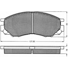 10598 BSF Комплект тормозных колодок, дисковый тормоз