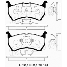 IBD-1301 IPS Parts Комплект тормозных колодок, дисковый тормоз