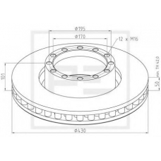 026.658-00A PE Automotive Тормозной диск