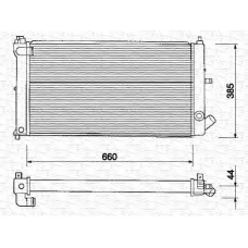 350213221000 MAGNETI MARELLI Радиатор, охлаждение двигател