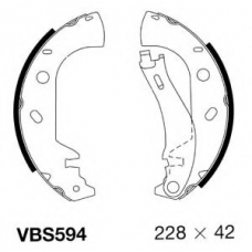 VBS594 MOTAQUIP Комплект тормозных колодок