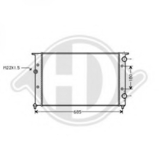 8501754 DIEDERICHS Радиатор, охлаждение двигателя