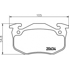 8DB 355 007-661 HELLA PAGID Комплект тормозных колодок, дисковый тормоз