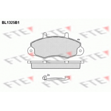 BL1325B1 FTE Комплект тормозных колодок, дисковый тормоз