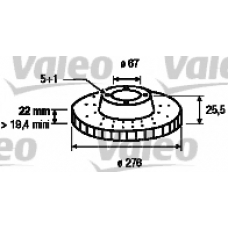 186783 VALEO Тормозной диск