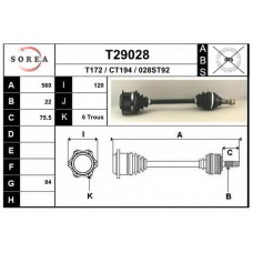 T29028 EAI Приводной вал