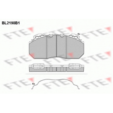BL2198B1 FTE Комплект тормозных колодок, дисковый тормоз