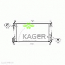 31-0457 KAGER Радиатор, охлаждение двигателя