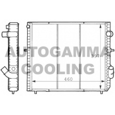 101239P AUTOGAMMA Радиатор, охлаждение двигателя