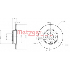 6110226 METZGER Тормозной диск