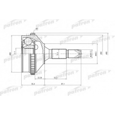 PCV2056 PATRON Шарнирный комплект, приводной вал