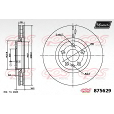 875629.0000 MAXTECH Тормозной диск