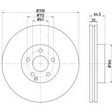 8DD 355 121-051 HELLA Тормозной диск