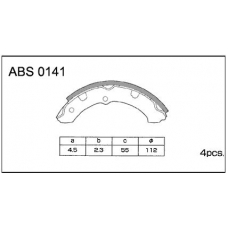 ABS0141 Allied Nippon Колодки барабанные