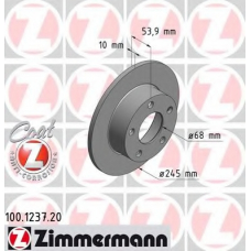 100.1237.20 ZIMMERMANN Тормозной диск