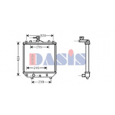 322004N AKS DASIS Радиатор, охлаждение двигателя