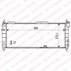 TSP0524002 DELPHI Радиатор, охлаждение двигателя