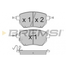 BP3210 BREMSI Комплект тормозных колодок, дисковый тормоз