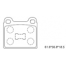 KD7713 ASIMCO Комплект тормозных колодок, дисковый тормоз