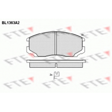 BL1363A2 FTE Комплект тормозных колодок, дисковый тормоз
