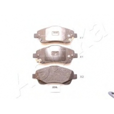 50-02-206 Ashika Комплект тормозных колодок, дисковый тормоз