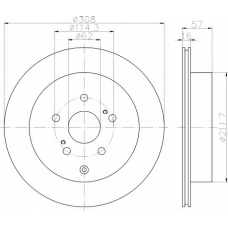 8DD 355 116-781 HELLA Тормозной диск