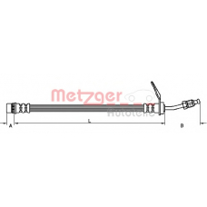 4110211 METZGER Тормозной шланг