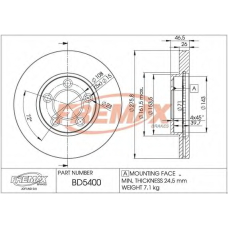 BD-5400 FREMAX Тормозной диск